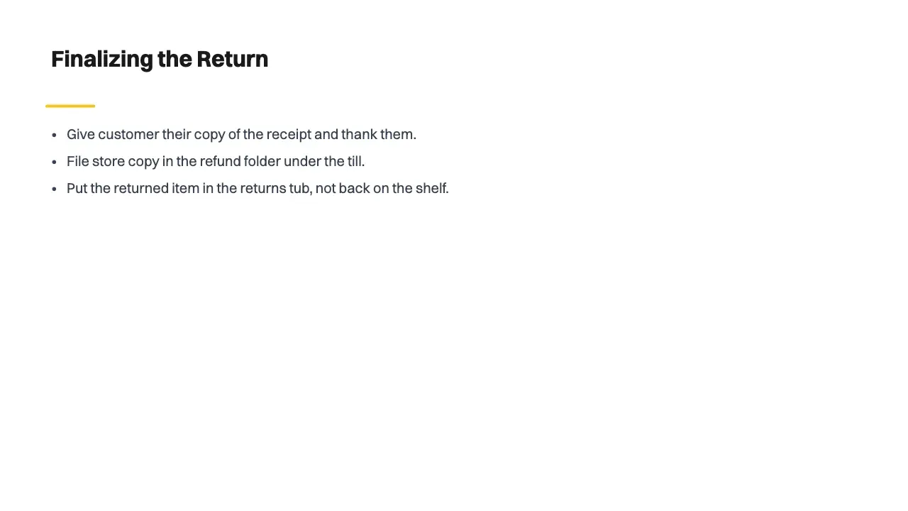 Slide 9 of 13: Finalizing the Return